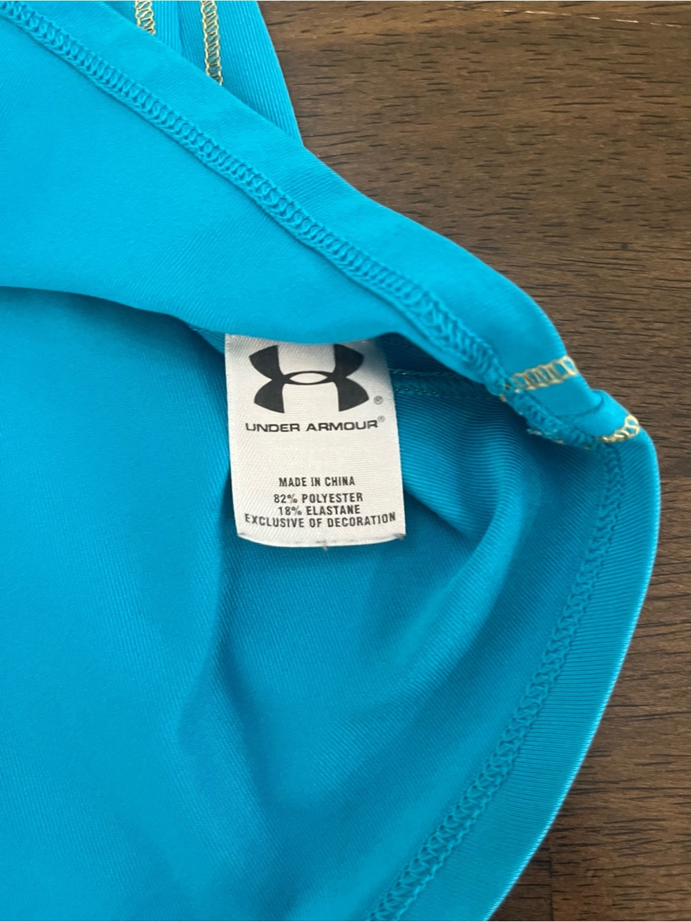 Under Armour Womens Racerback Tank Top Blue Fitted Stretch Built in Bra Medium - Picture 6 of 6